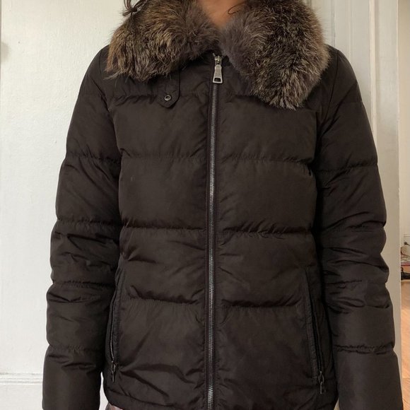 Womens Prada Jacket with Fur Collar - Picture 2 of 9